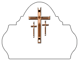 DARAY L 517 BZ WT Bronze 3 Crosses White Background copy